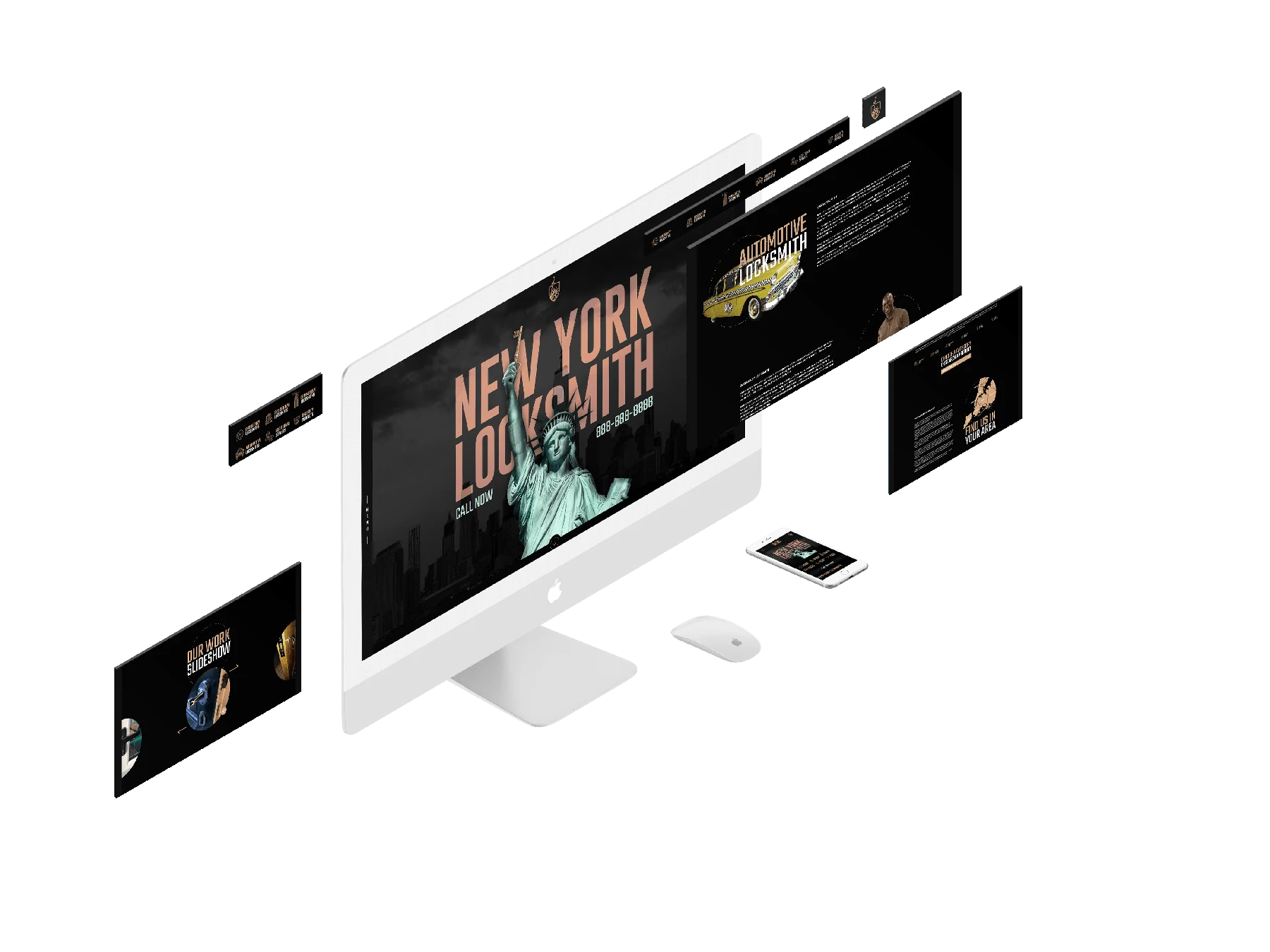 New York service brand and website presentation