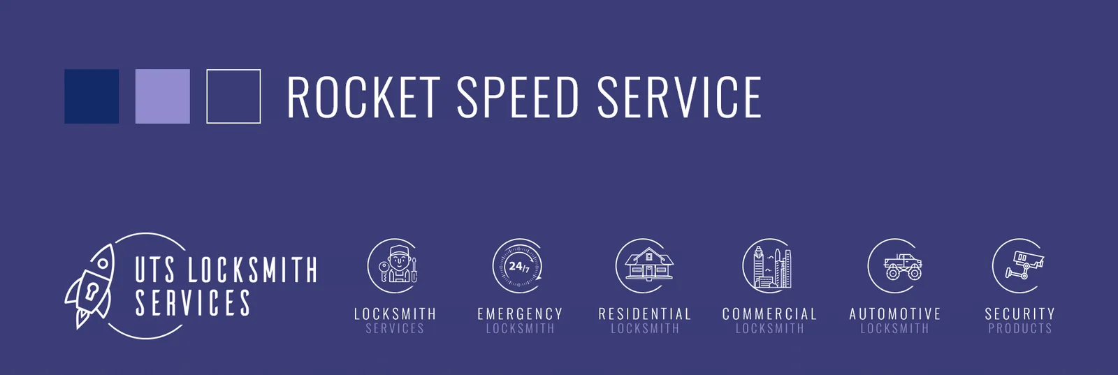 Rocket Speed Services visual identity and service icon system