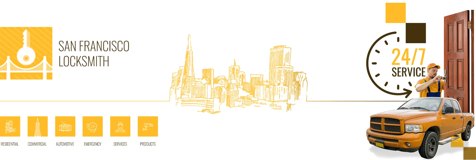 San Francisco Locksmith visual identity system