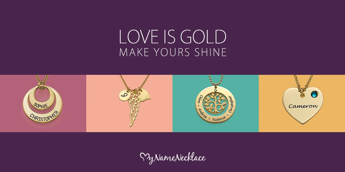 Gold jewelry collection campaign banner