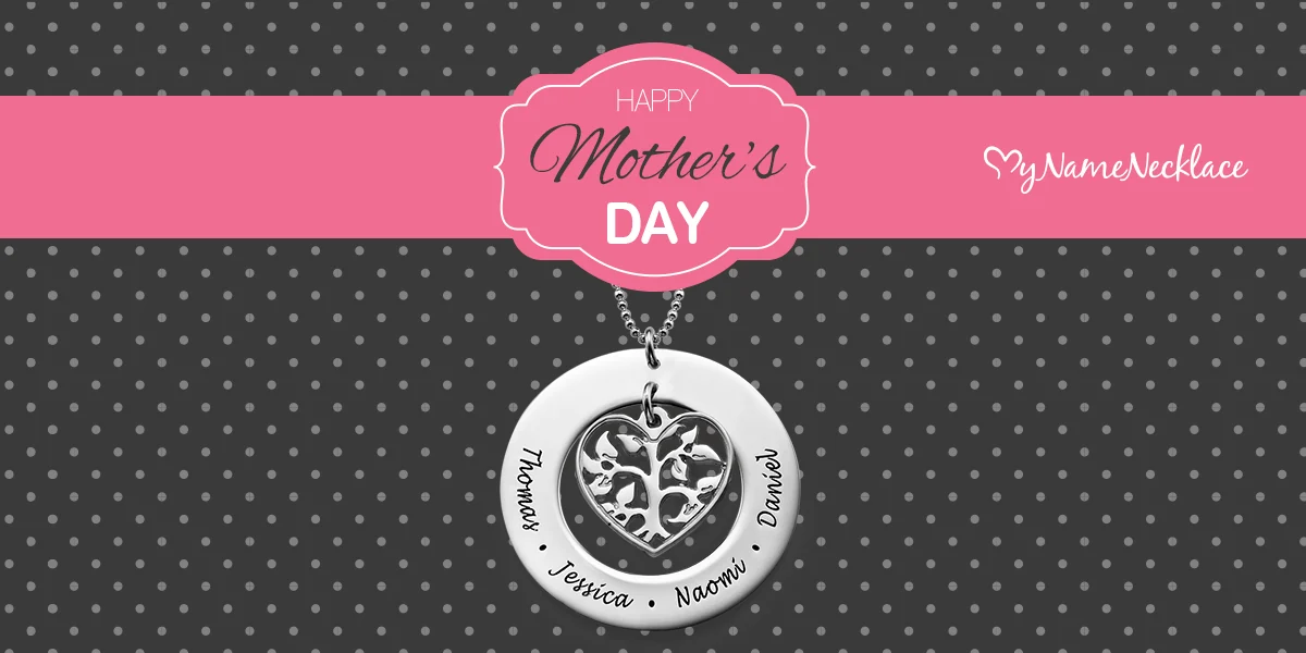 Personalized Mother's Day necklace banner